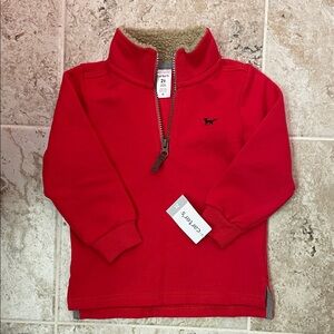 Carter's Red Fleece Quarter-Zip Pullover